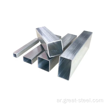 Q235B نوع من أنبوب الفولاذ المجلفن جولة مربعة نوع مستطيل